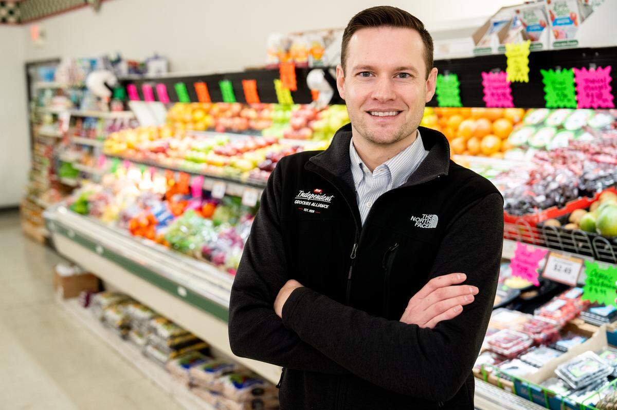Craig Norrenberns, Betty Ann Market owner, on Tuesday, Jan. 17, 2023, at the grocery store Mascoutah.
