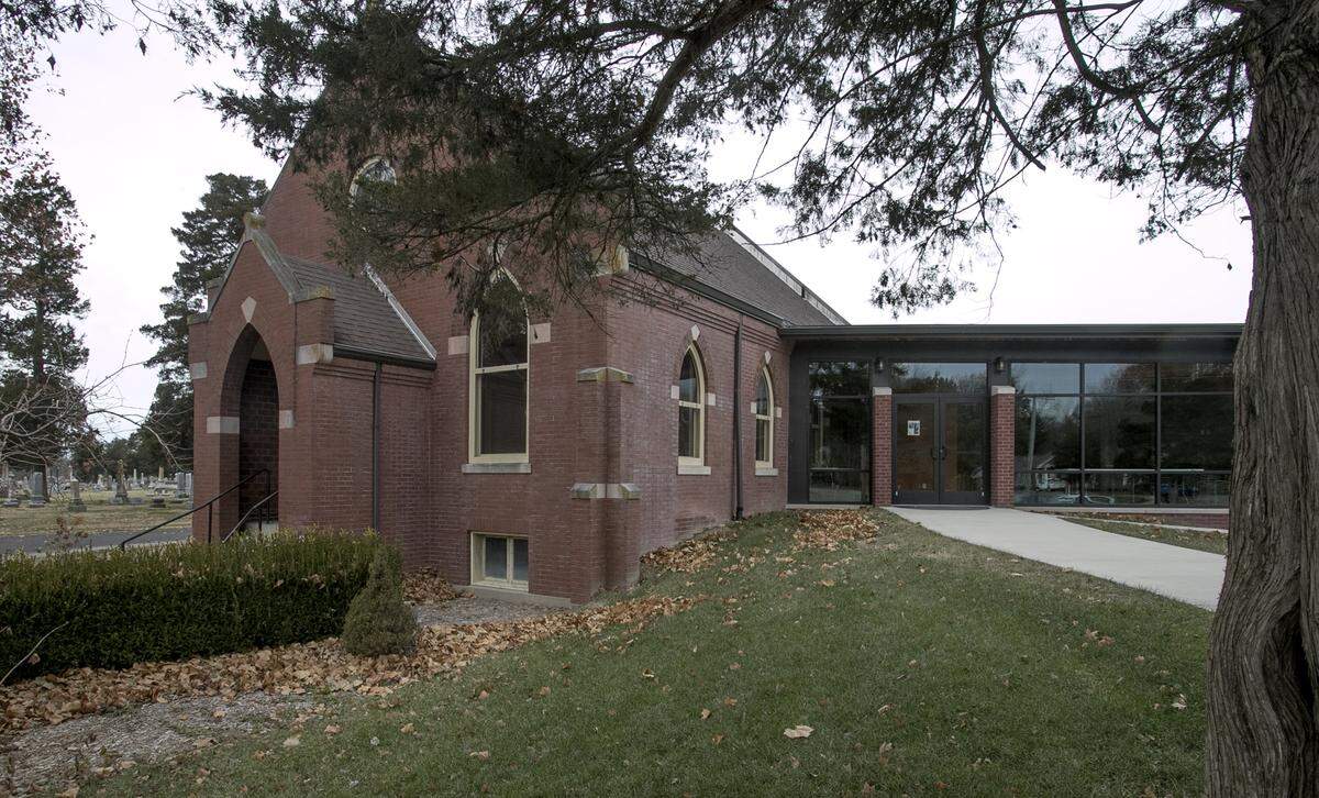 Judy Collins will perform Dec. 2 at Espenschied Chapel, 317 N. County Road in Mascoutah Cemetery. Built in 1928, the brick chapel serves as a concert and wedding venue. A new window-lined addition contains a dressing room, handicap-accessible bathrooms and a reception area.