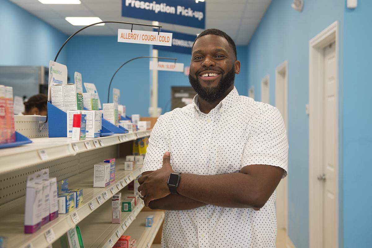 Independent black-owned pharmacies fill a void for African American patients looking for care that’s sensitive to their heritage, beliefs and values. For Bernard Macon, LV Health and Wellness Pharmacy in Shiloh, Ill., provides some of that vital support. (Michael B. Thomas for Kaiser Health News)