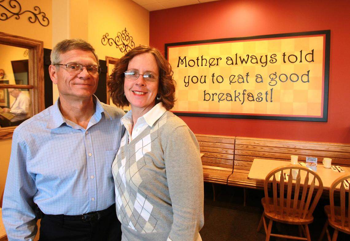 Gary and Cathy Mueller are shown in 2012, when they opened The Egg & I restaurant in O’Fallon. The couple is selling the franchise to the parent company, First Watch, which plans to make it a First Watch restaurant.