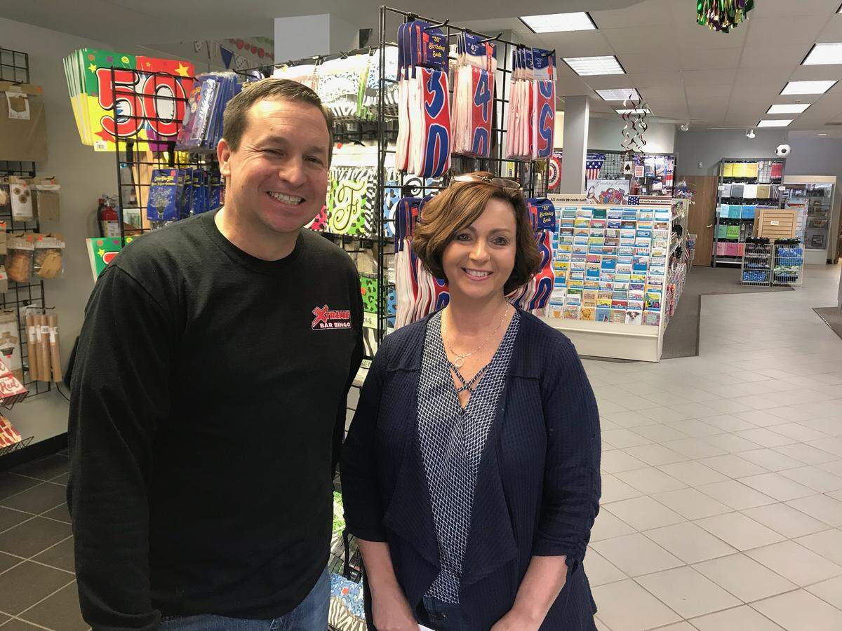 Denny Tribout and Shelly Korves own and operate their family’s party supply store Tribout’s.