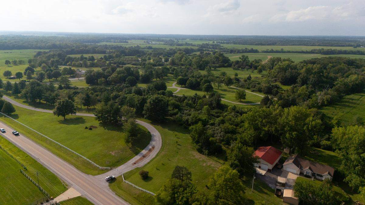 This drone photograph shows Foley Park as it appears from Douglas Road in Smithton Township, just south of Belleville.