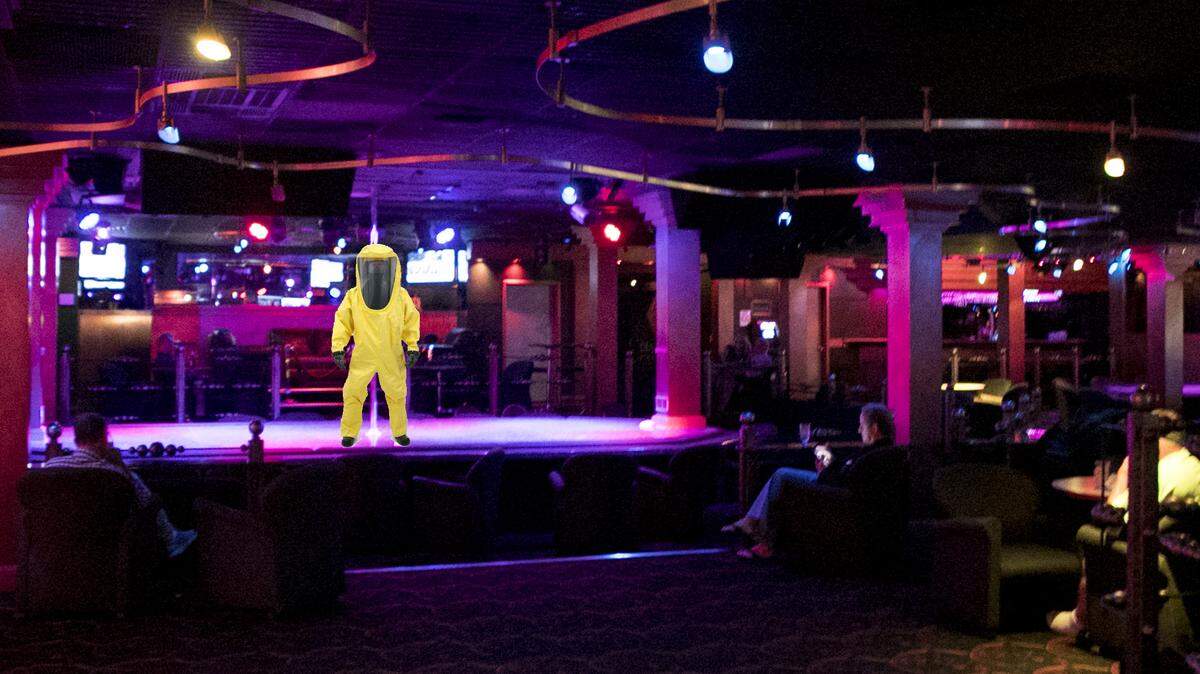 Maybe OSHA should make strippers wear hazmat suits after a club patron overdosed on fentanyl? Five folks trying to help the man went to the hospital when they came in contact with the drug.