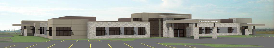 This artist’s rendering shows what a new 30,000-square-foot cancer treatment center in O’Fallon will look like. It will house a St. Elizabeth’s Hospital radiation oncology clinic and a private medical oncology practice.