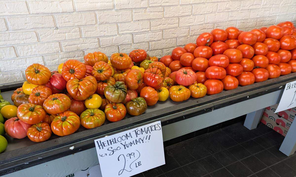 Heirloom and beefsteak tomatoes