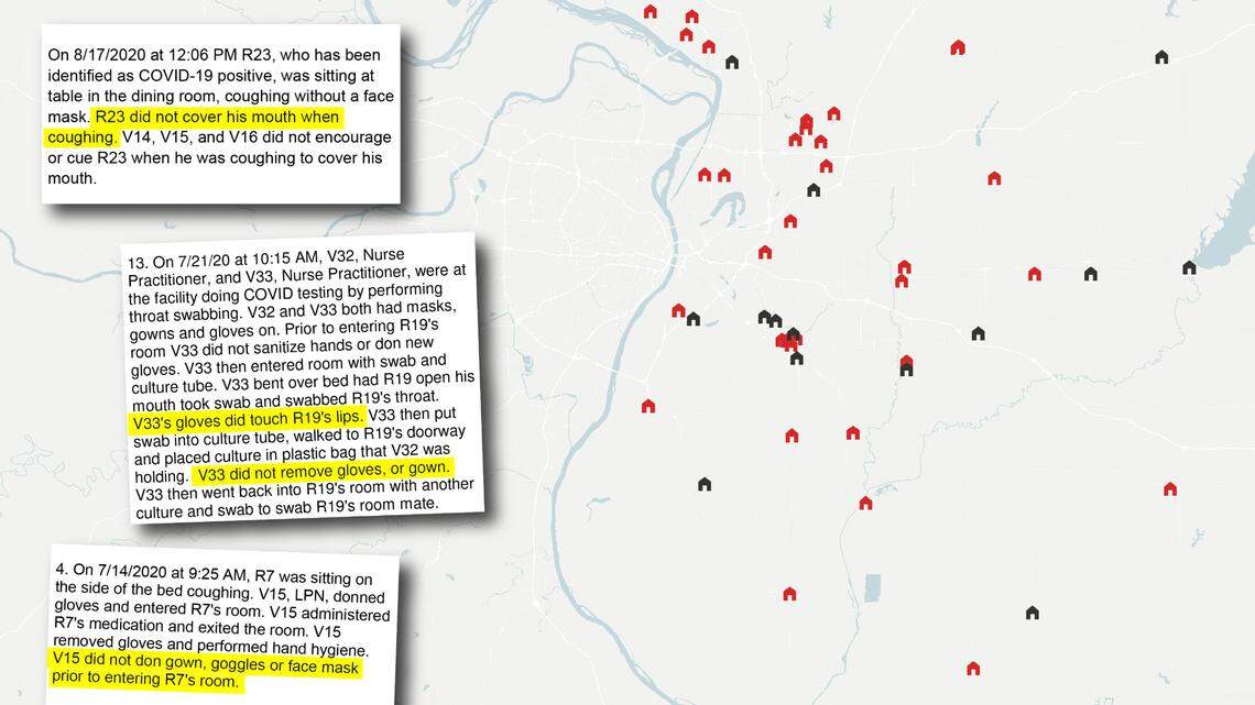 Search through details of pandemic inspection reports on southwestern IL nursing homes