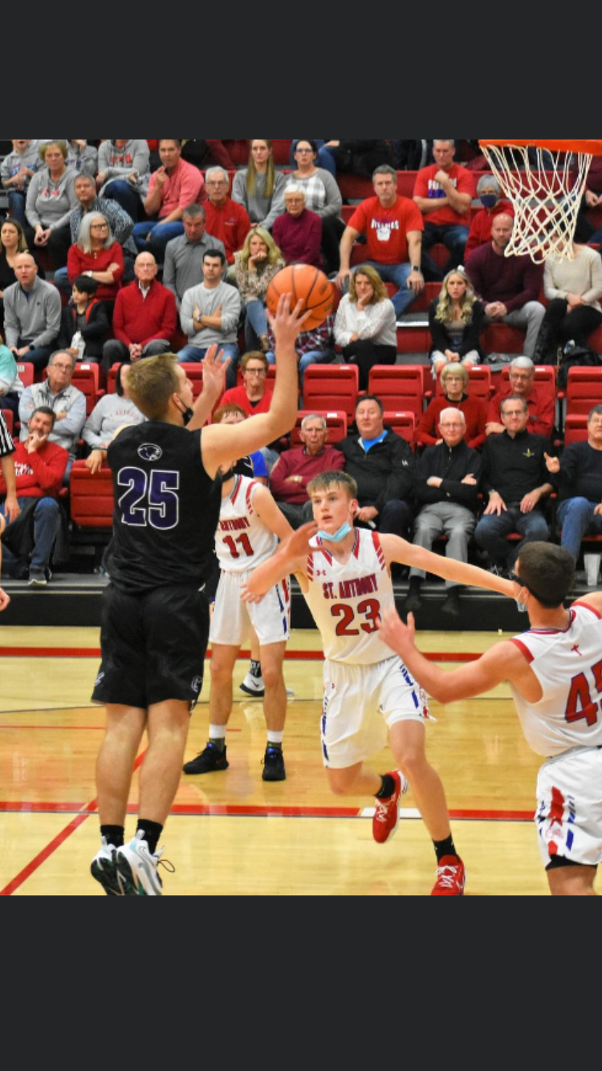 Breese Central’s Brady Moore attempts a shot during a recent game. Moore is the winner of the third Belleville News-Democrat Player of the Week high school basketball poll, as selected by readers of bnd.com.