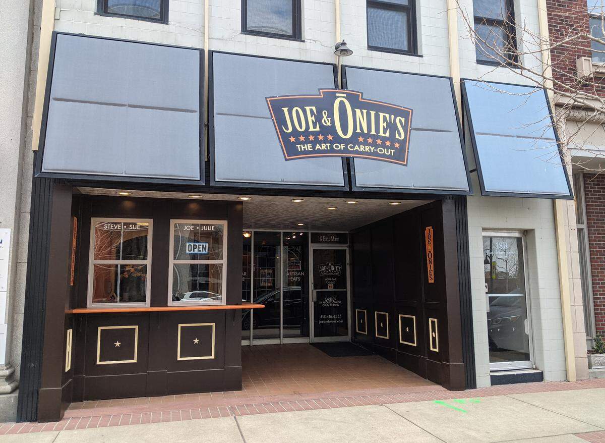 Joe & Onie’s: The Art of Carry-Out at 18 E. Main St. in downtown Belleville