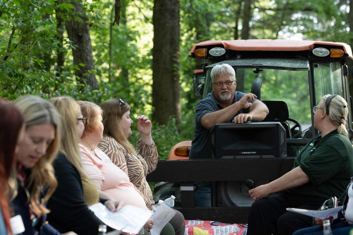 Activities at Camp Torqua include tractor rides, which donors, volunteers and community members participated in.