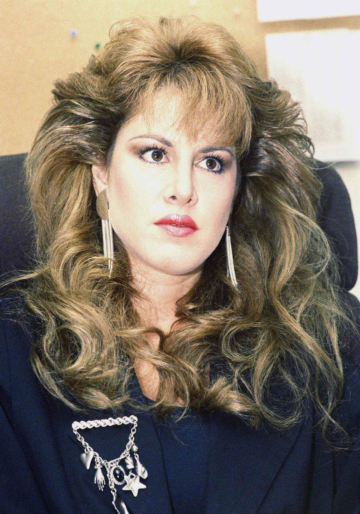Jessica Hahn, church secretary involved in the Jim Bakker sex scandal is shown in 1989.