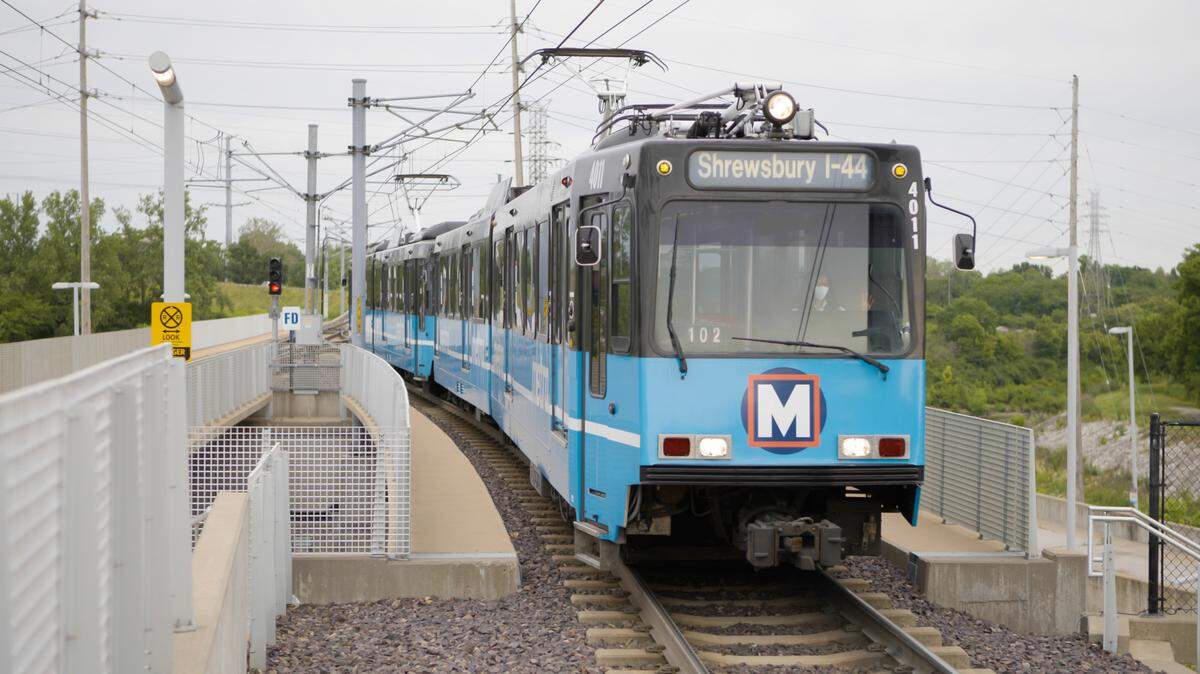 A Belleville woman was struck and killed by an eastbound MetroLink train on Caseyville Road in Swansea on Sunday.