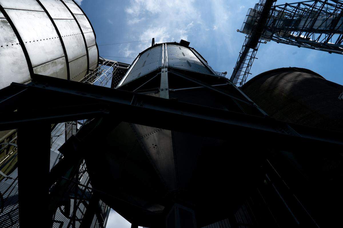 Grain and soybean silos at Top AG Grain Co-Op on Tuesday, June 27, 2023, in Okawville, Ill.