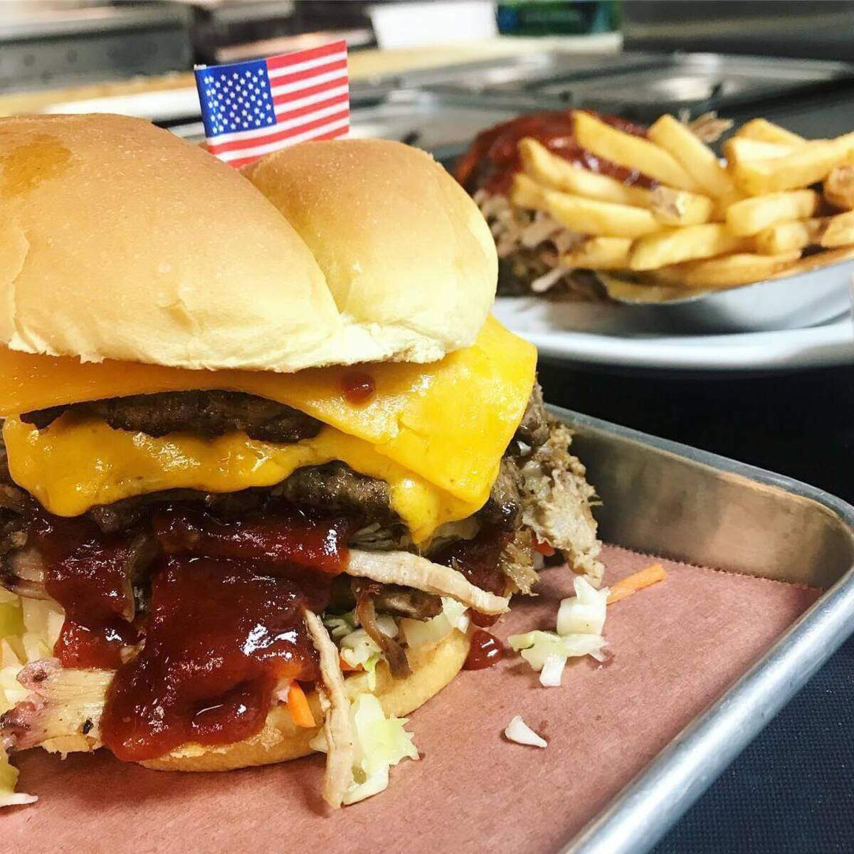 The Carolina Burger from the O’Town Food Hall and Tap House may arrive at your table via robot.