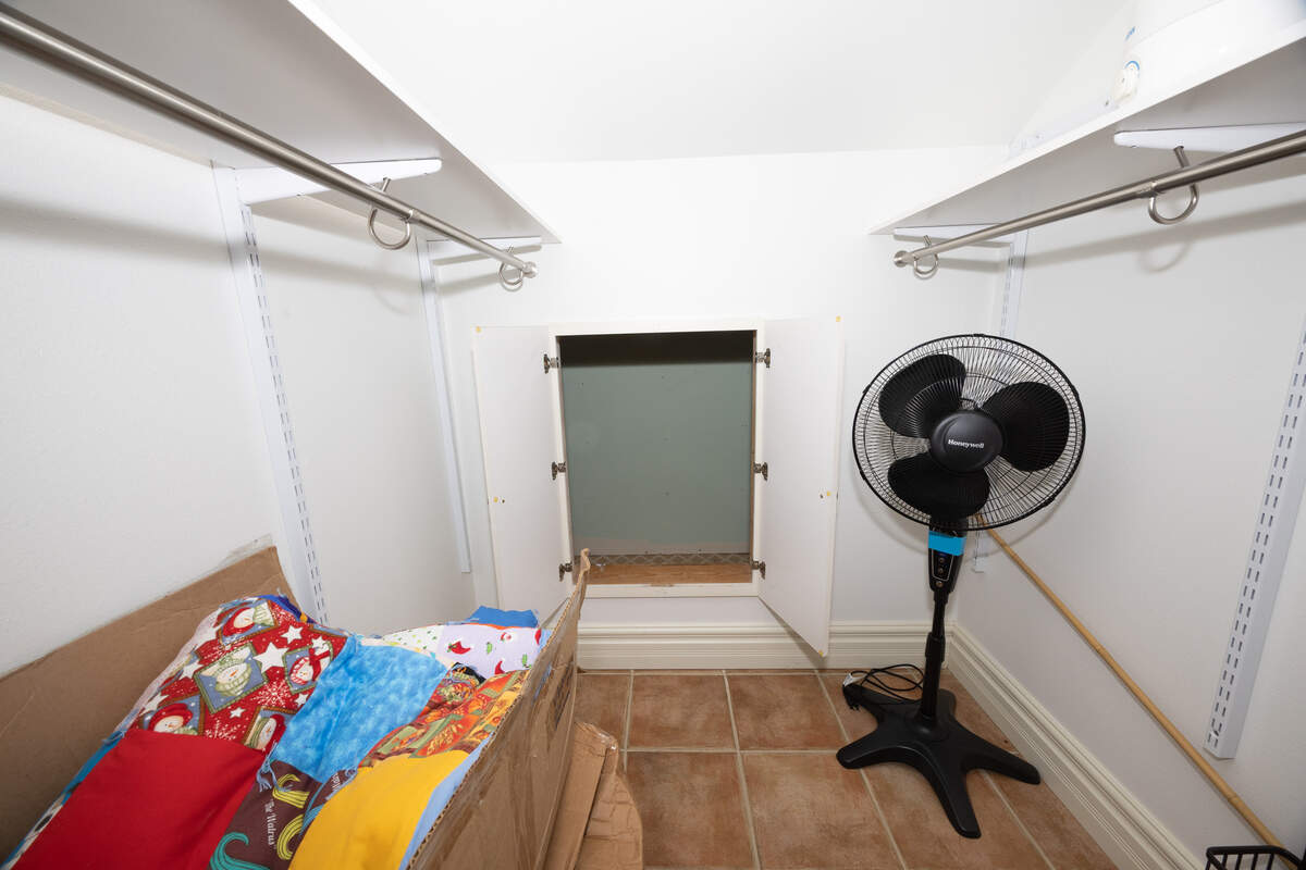 Some of the children’s bedrooms come with hideaways in the closet.