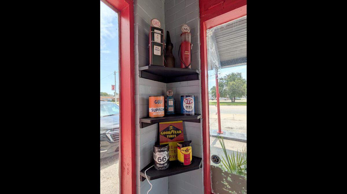 Vintage service station memorabilia