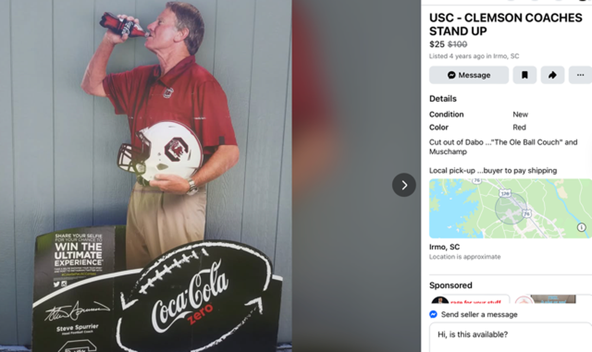 A Steve Spurrier cardboard cut out 