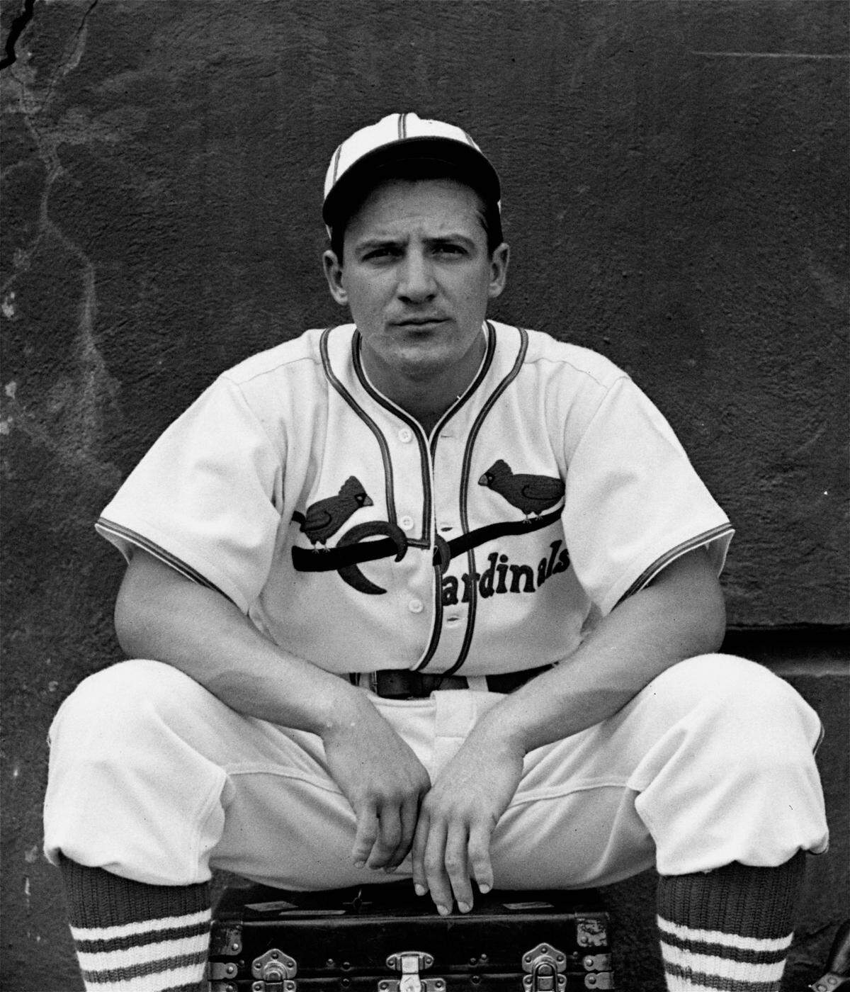Joe "Ducky" Medwick poses for a photograph on March 22, 1934.  The St. Louis Cardinal outfielder won the Triple Crown in 1937 and was elected to the Hall of Fame in 1968.  (AP Photo)
