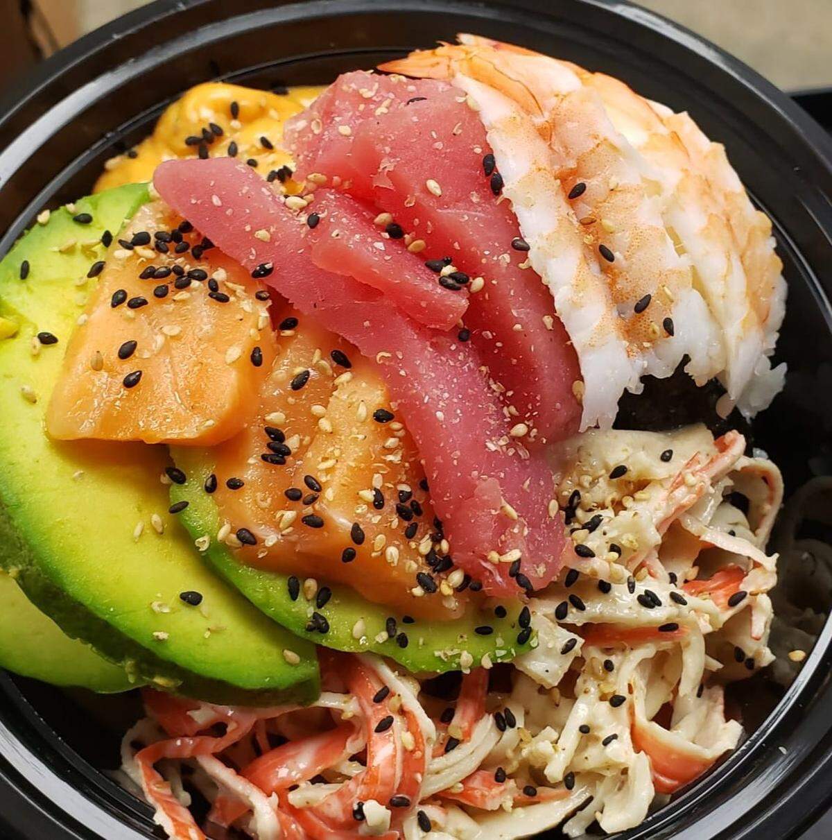 Seafood poke bowl