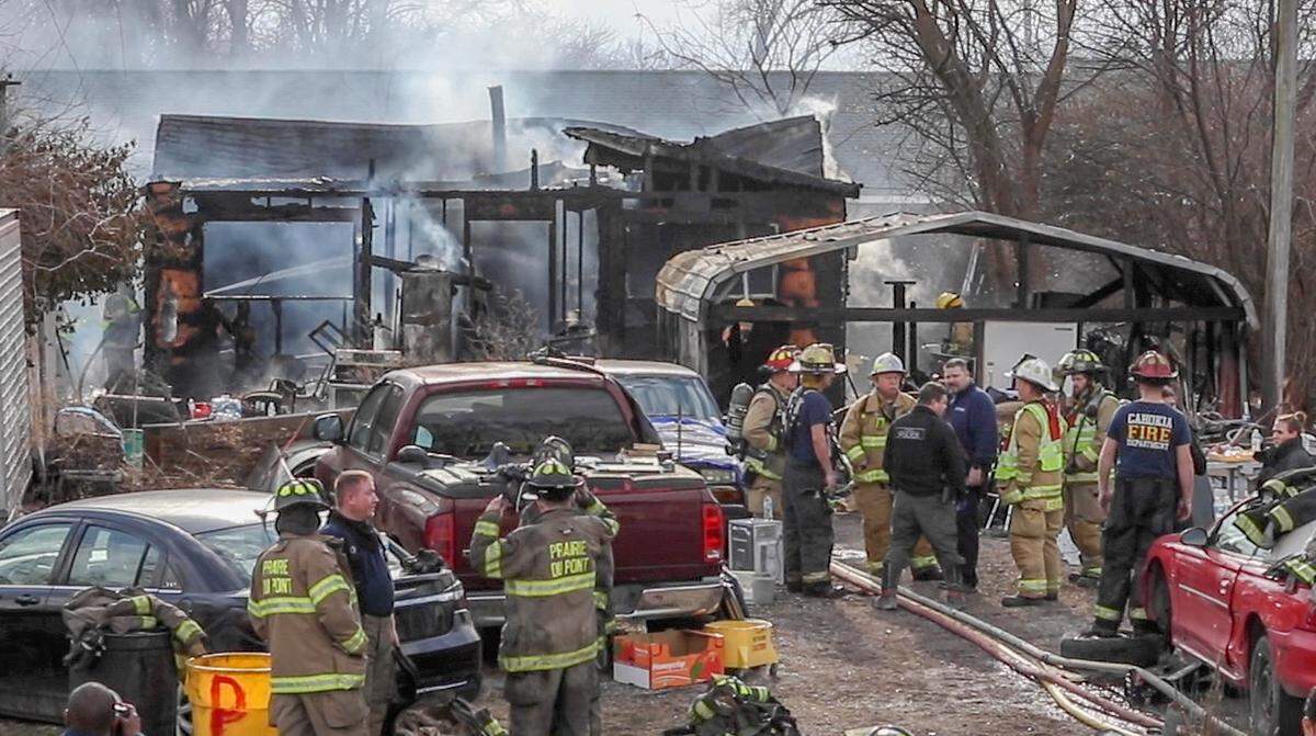 Firefighters from multiple agencies worked a house fire in in the 200 block of North 44th Street, in Cahokia Heights. One person is dead and at least two were critically injured in the fire.