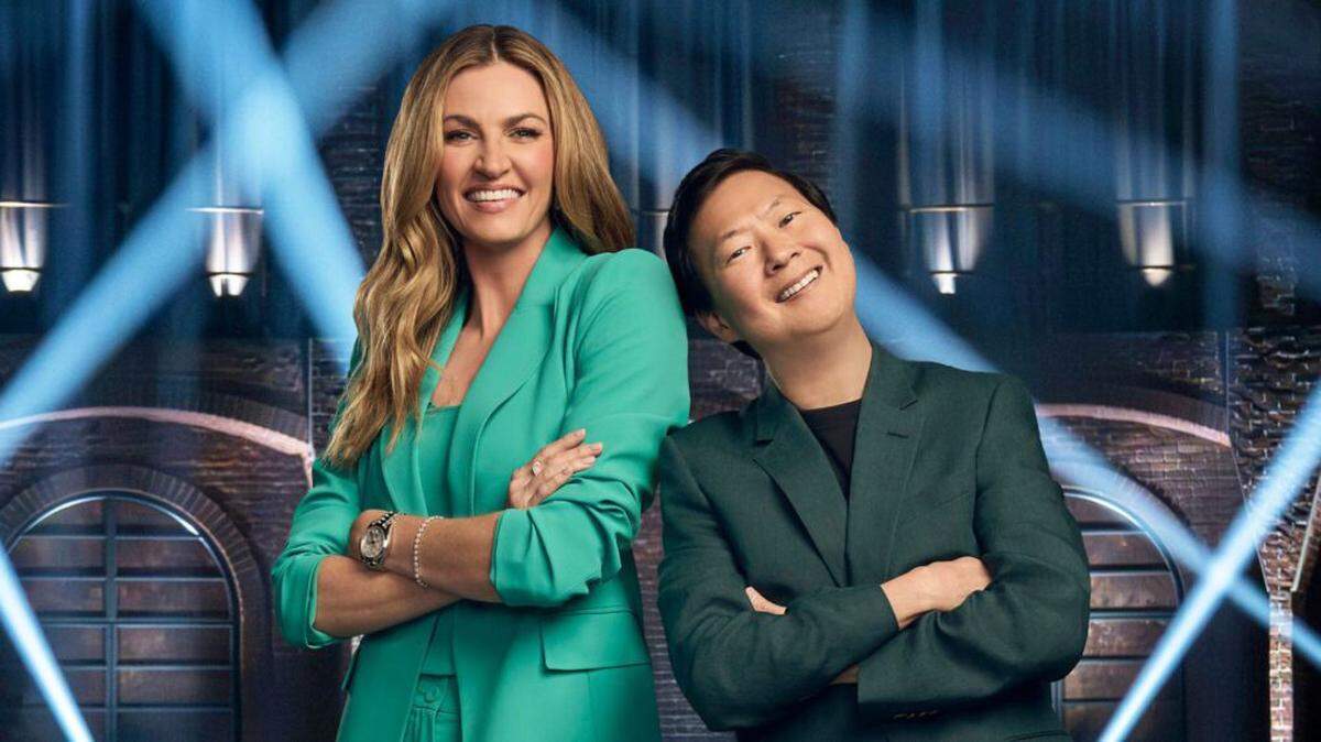 Fox game show hosts Ken Jeong and Erin Andrews