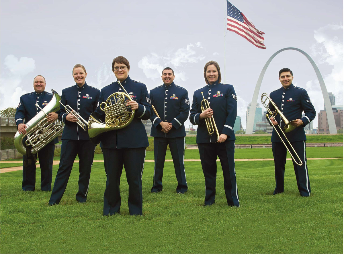 The U.S. Air Force Airlifter Brass quintet will perform at two Veterans Day events this weekend. The will perform Saturday, Nov. 9, at the Gateway Arch Museum and Visitor Center in St. Louis and Sunday, Nov. 10, at the Gateway Center in Collinsville.