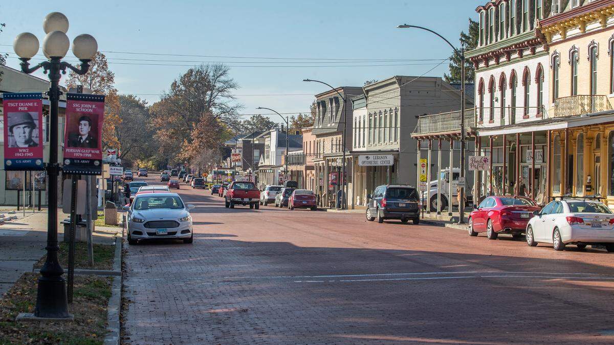 There are several new businesses and restaurants on St. Louis Street in Lebanon, Illinois.