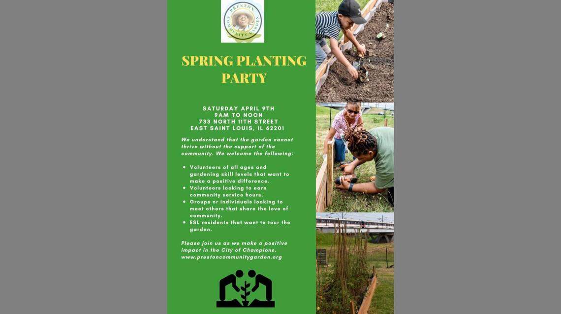 Preston Community Garden will host a planting party in East St. Louis on April 9