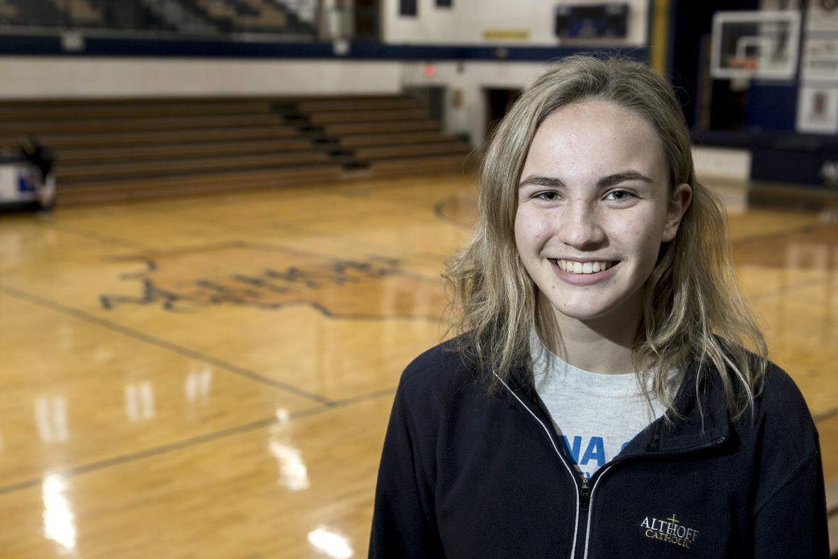 Althoff volleyball player Karinna Gall.