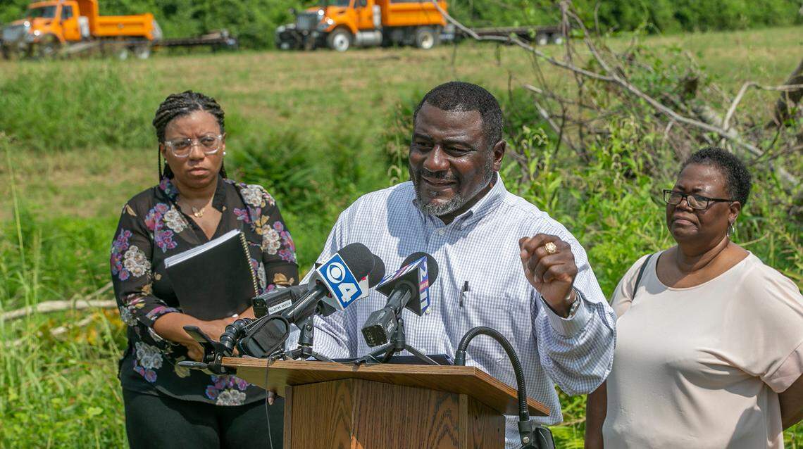 Cahokia Heights mayor Curtis McCall Sr. said that the city plans to use Rescue Plan Act funds toward reducing the flooding problems in Cahokia Heights, specifically the area near the Harding Ditch.
