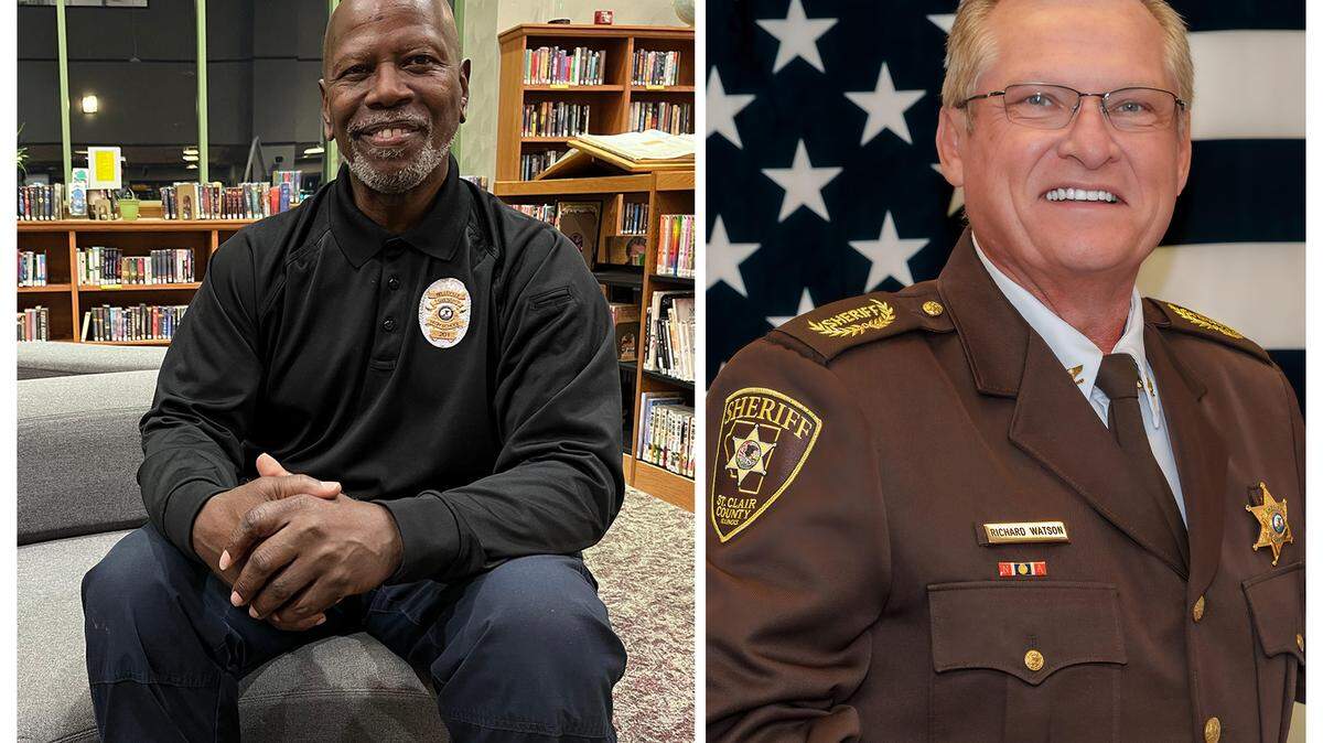 The candidates running in the St. Clair County sheriff Democratic primary are Edgar Ellis (left) and Sheriff Richard “Rick” Watson.