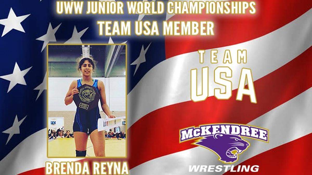Brenda Reyna of the McKendree Bearcats women’s wrestling team will represent team USA at the Junior World Championships in Slovakia.
