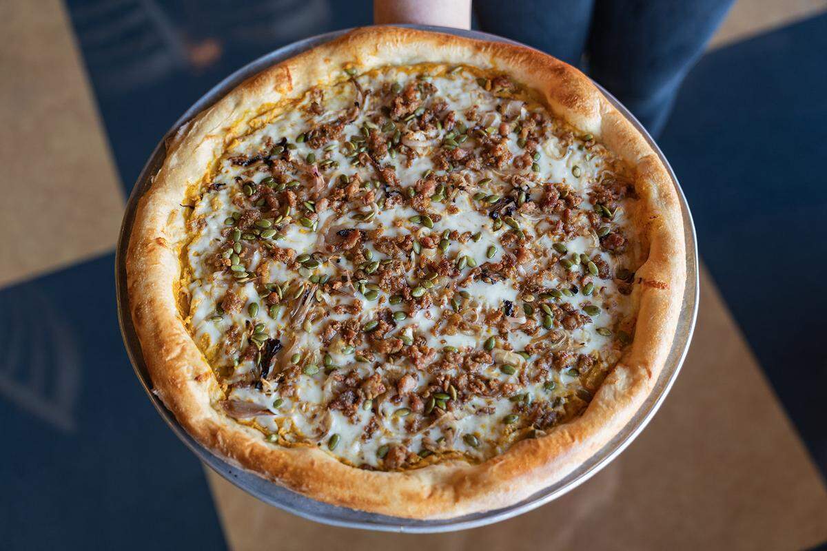 The Smashing Pumpkin pizza is currently available at all Dewey's Pizza locations through Nov. 9.