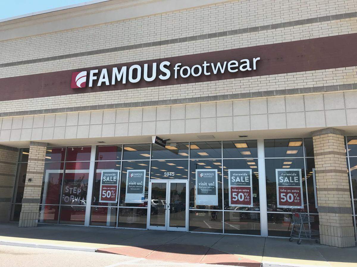 An exterior view of Famous Footwear in Fairview Heights.