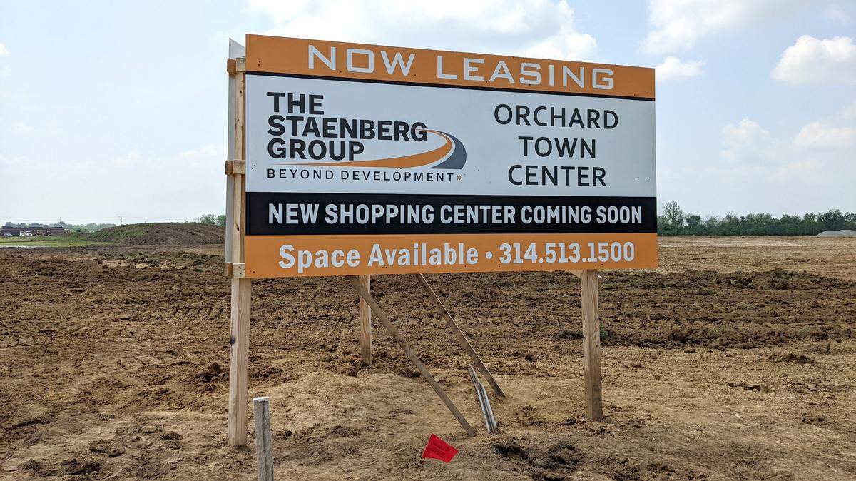 The site of the Orchard Town Center development project in Glen Carbon 