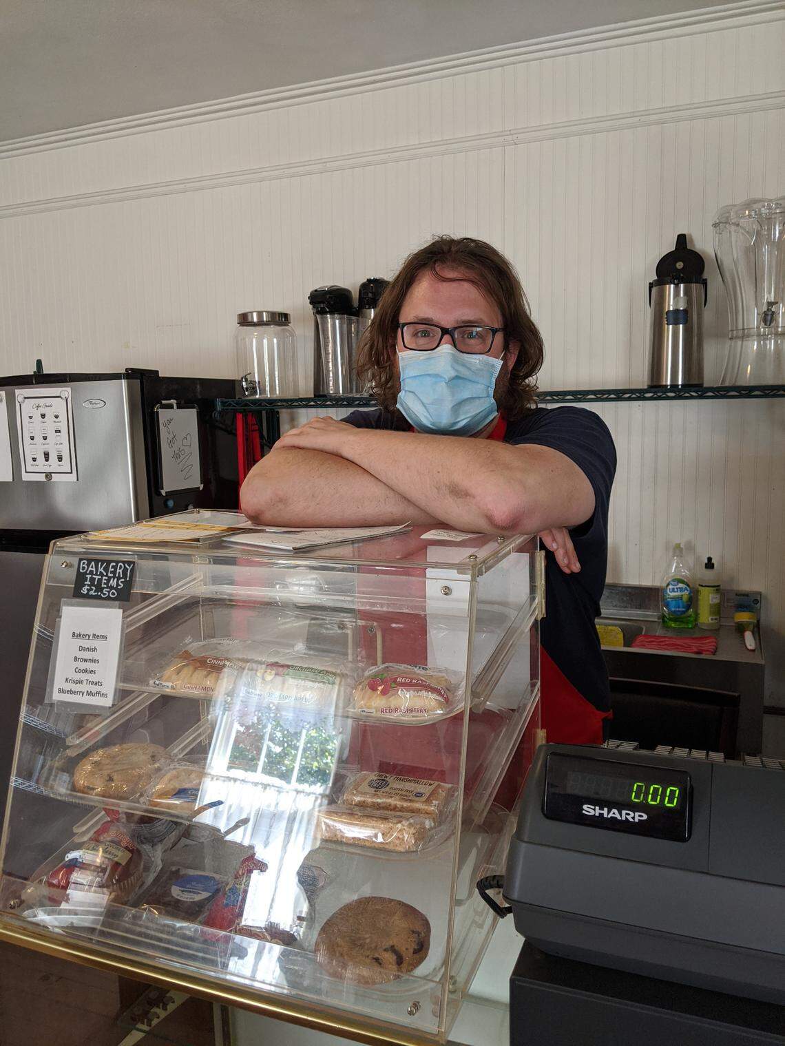 Matt Schweizer, owner of Around the Corner Coffee Company, is making a name for himself in Maeystown.