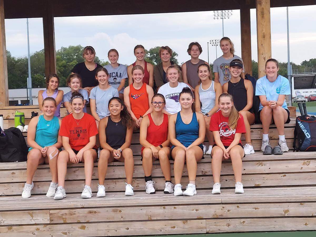 Pictured is the 2022 Highland High School girls tennis team. The Lady Bulldogs open the season at 9 a.m. Saturday, Aug. 20, at the Alton Invite.