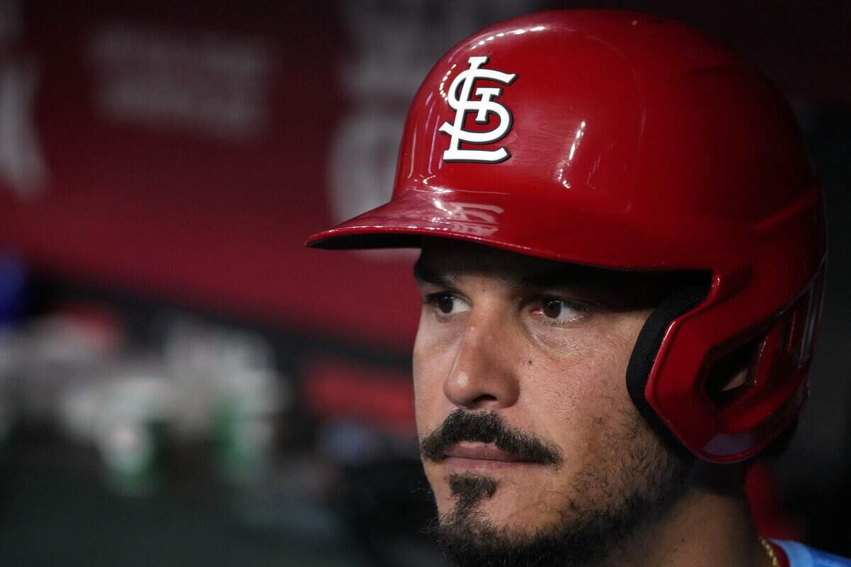 Jul 19, 2025; Phoenix, Arizona, USA; St. Louis Cardinals third base Nolan Arenado (28) gets ready to hit against the Arizona Diamondbacks in the sixth inning at Chase Field. Mandatory Credit: Rick Scuteri-Imagn Images