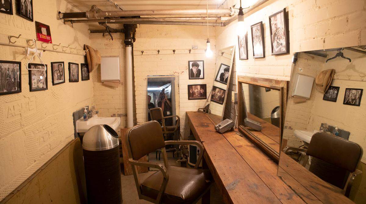 A brick-lined dressing room off the green room in the basement of the Lincoln Theatre in Belleville hasn’t changed much since the 1920s, when movie showings were combined with vaudeville acts.
