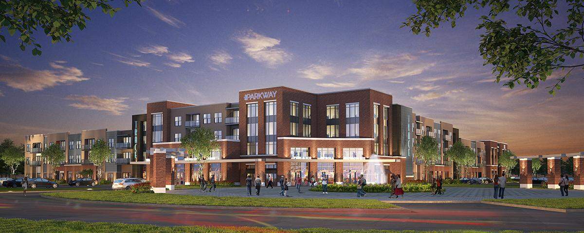 Here’s an artist rendering of The Parkway, a residential and commercial complex in Edwardsville that will be the new home of Doc’s Smokehouse.