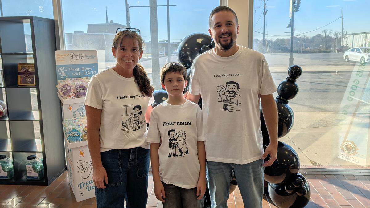 Family behind The Barkery: Lynette (owner), Jack and Nick Linnemeier