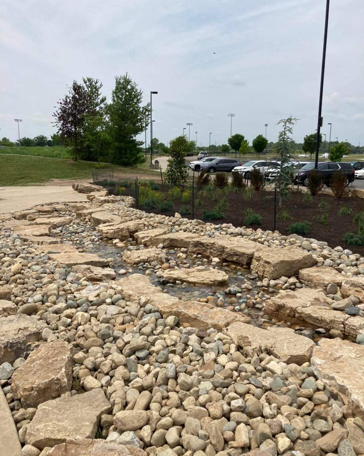 The O’Fallon Parks and Recreation Department has made improvements to the Splash Pad. The streams and landscape were rebuilt to repair damage from years of use and a new lining is now in place. This is just one of several projects the department has been working on this summer.