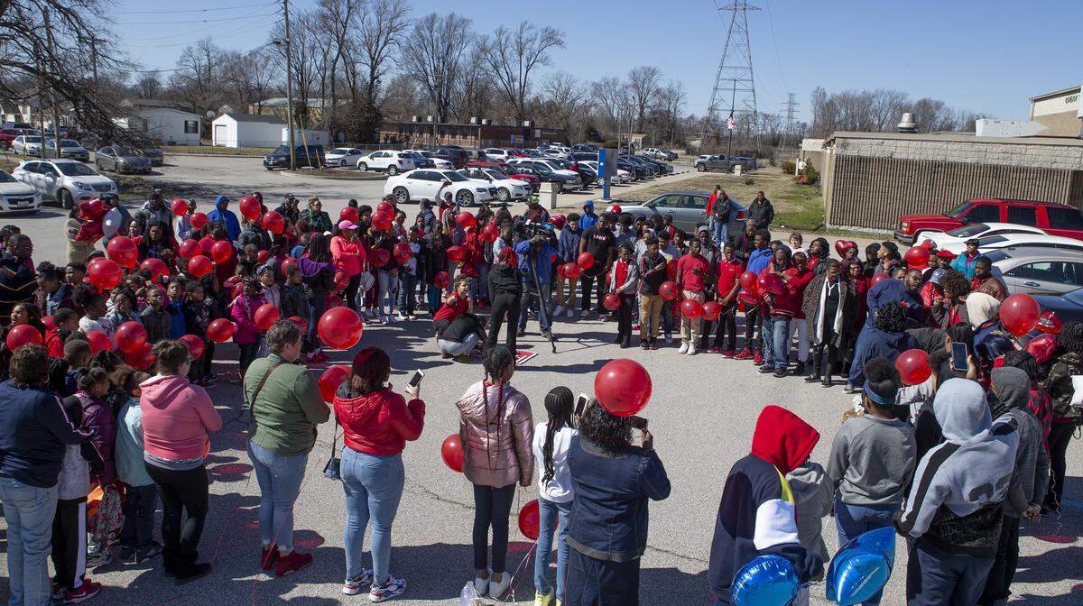 LoveJoy elementary school students, staff, and community showed up to remember P-Nut, a Nine-year old boy who attended third grade at LoveJoy elementary school in Brooklyn.
