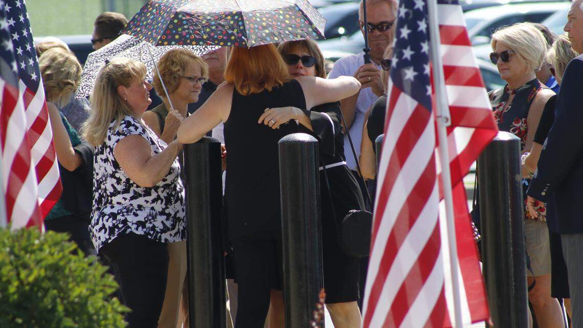 ‘He brought them together.’ Many pay their respects to slain ISP trooper in Waterloo
