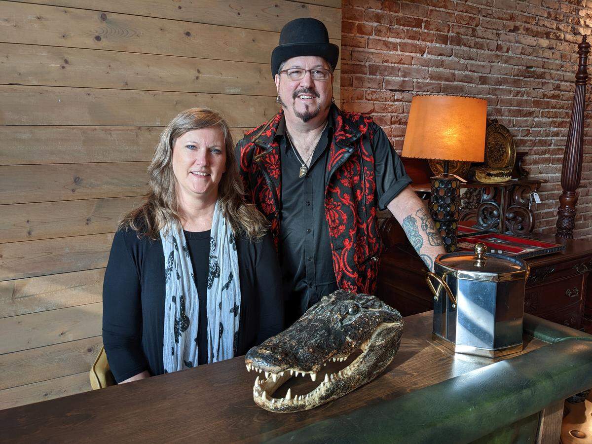 Susan and Dave Dyer owned and operated Voodoo Alligator: A Unique Boutique in downtown Belleville. The business closed in fall 2023.