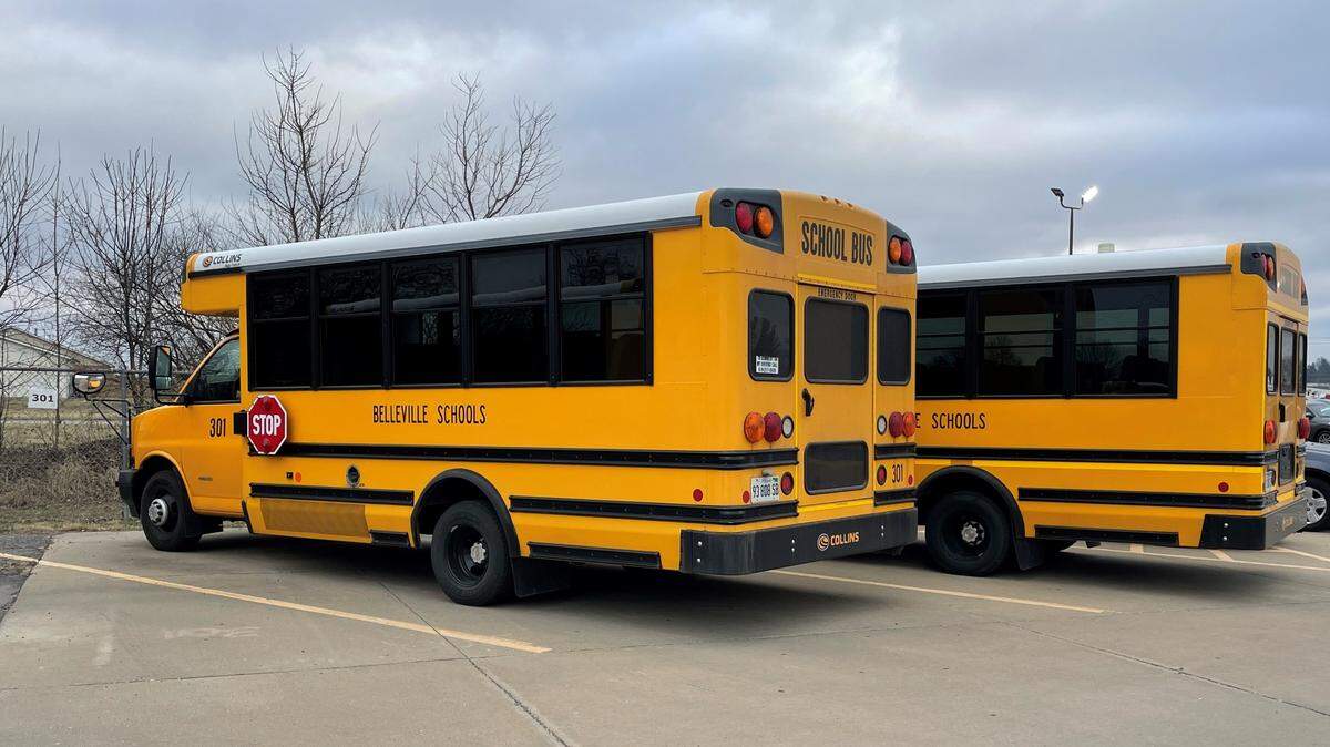 Belleville Township High School District 201 buses that thieves targeted to steal catalytic converters are smaller ones used to transport special-education and early childhood education students.