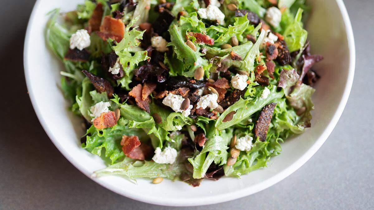 The Harvest salad at Dewey's Pizza