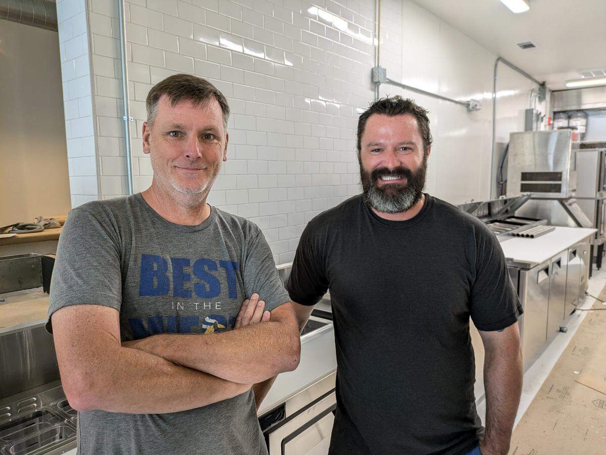 Tim Foley and Ed Heath of Ed’s Delicatessen in Edwardsville