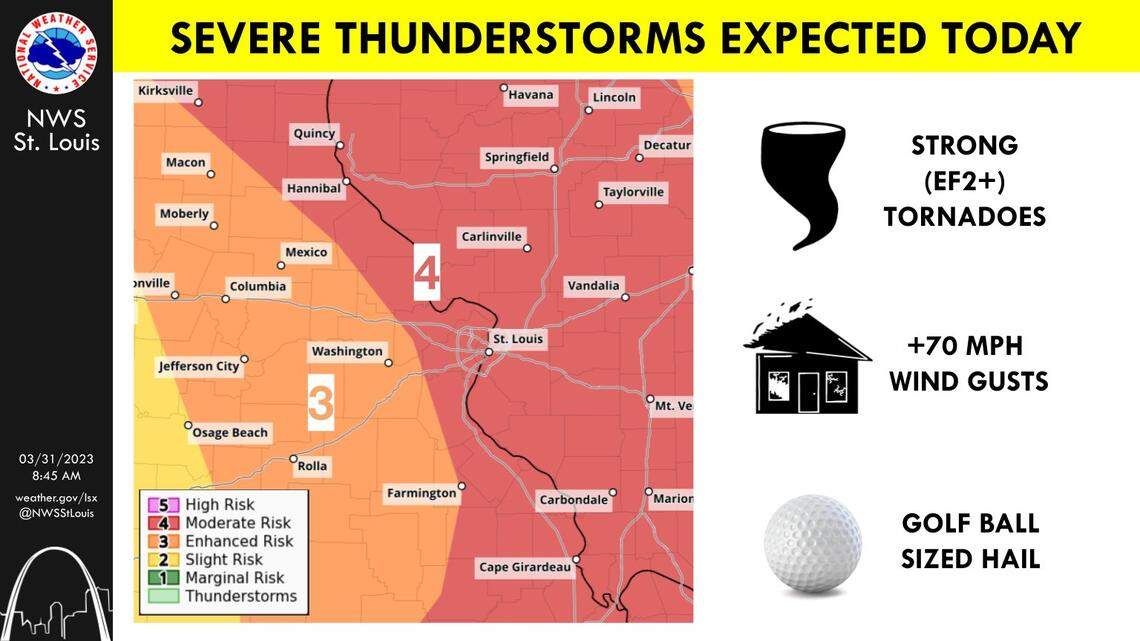Tornado watch issued for southwestern Illinois as region braces for thunderstorms