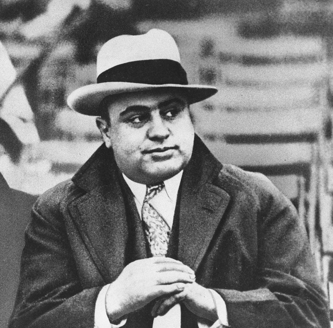 Chicago mobster Al Capone is seen at a football game in Chicago on Jan. 19, 1931. Sixty years after Capone’s death, the world’s most famous gangster still draws a crowd in Chicago and visitors from all over the world come to search for anything Capone, who died Jan. 25, 1947.