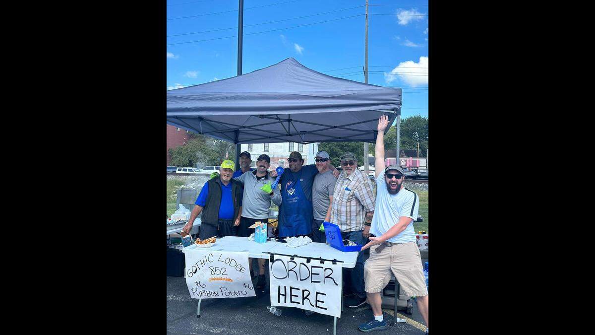 Members of the Gothic Lodge 852, a Masonic Lodge in Fairview Heights, won for best side dish with their ribbon potatoes (with bacon and cheese, of course).